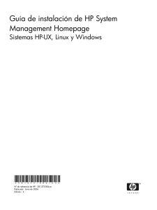 Guía de instalación de HP System Management Homepage