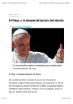 El Papa y la despenalización del aborto