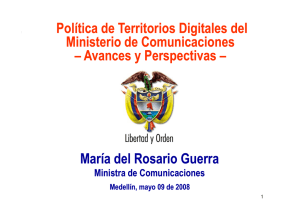 Política de Territorios Digitales del Ministerio de Comunicaciones