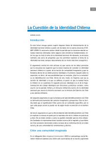 La Cuestión de la identidad Chilena