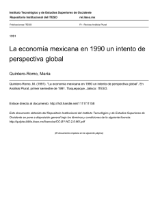 La economía mexicana en 1990 un intento de perspectiva global