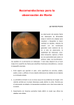 Recomendaciones para la observación de Marte