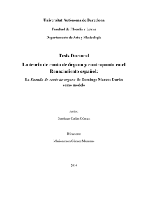 Tesis Doctoral La teoría de canto de órgano y contrapunto en el