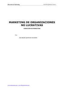 MARKETING DE ORGANIZACIONES NO LUCRATIVAS