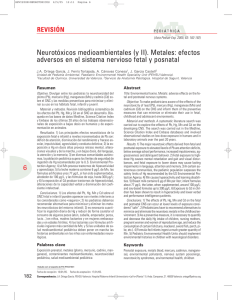 Neurotóxicos Medioambientales. Metales - PEHSU Murcia