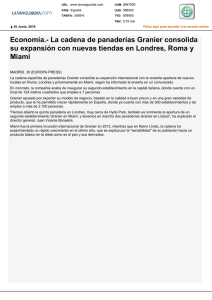 La cadena de panaderías Granier consolida su expansión con