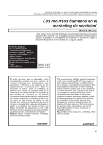 Los recursos humanos en el marketing de servicios