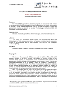 ¿HE(I)-DEGGE(R) como material musical?