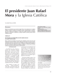 El presidente Juan Rafael Mora y la Iglesia Católica
