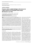 Factores clínico epidemiológicos del cáncer de cuello uterino en el