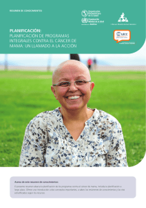 planificación de programas integrales contra el cáncer de mama