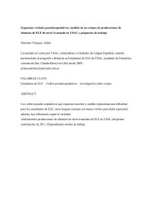 Esquemas verbales pseudocopulativos: análisis de un