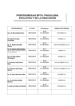 profesores/as dpto. psicología evolutiva y de la educación