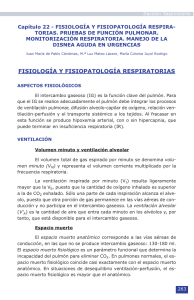 22. fisiología y fisiopatología respiratorias. pruebas de función