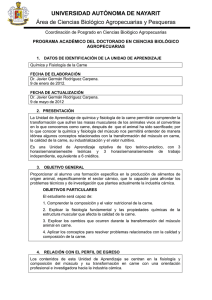 Qu&iacute;mica y Fisiolog&iacute;a de la Carne - Universidad Aut&oacute;noma de Nayarit