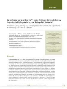 La toxicidad por aluminio (Al3+)