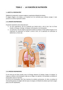 TEMA 2 - LA FUNCIÓN DE NUTRICIÓN