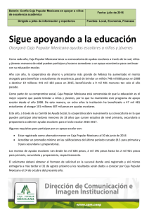 Sigue apoyando a la educación