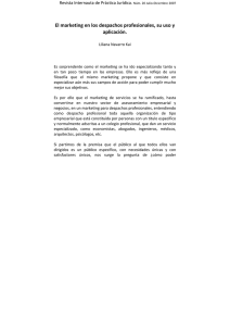 El marketing en los despachos profesionales, su uso y aplicación.