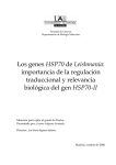 Los genes HSP70 de Leishmania: importancia de la regulación
