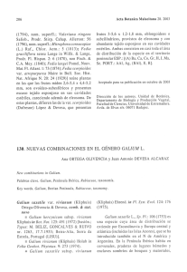 Nuevas combinaciones en el género Galium L.