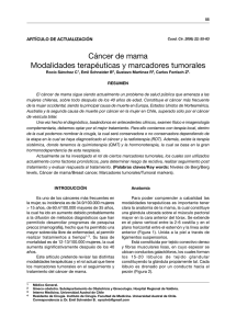 Cáncer de mama Modalidades terapéuticas y marcadores tumorales