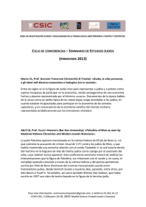 seminario de estudios judíos - Asociación Española de Estudios