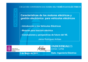 Características de los motores eléctricos y gestión electrónica para