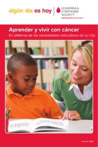 Aprender y vivir con cáncer. El regreso a la escuela