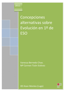 Concepci&oacute;ns alternativas sobre Evoluci&oacute;n en 1&ordm; de ESO