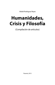 Humanidades, Crisis y Filosofía