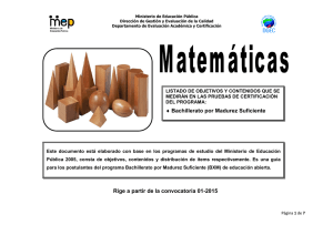 matematicas contenidos para bxm 2015
