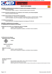 SECCIÓN 1: Identificación de la sustancia o la