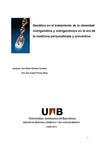 Obesidad y genetica - Dras. Gomez y Flores