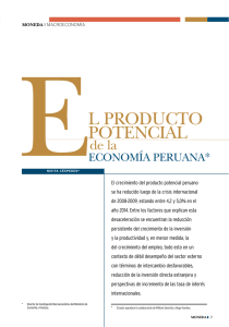 El Producto Potencial de la economía peruana