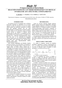 reacción enzimática en medio homogéneo y en micelas inversas de