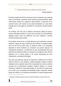 Benjam&iacute; Bastida Durante el pasado a&ntilde;o 2012 la econom&iacute;a china ha