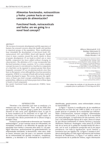 Alimentos funcionales, nutraceúticos y foshu: ¿vamos hacia un