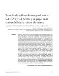 Estudio de polimorfismos genéticos en CYP3A4 y CYP2D6, y su