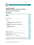 Informe de Economía e Instituciones correspondiente a