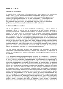 Antonio VILARNOVO Publicidad sub specie semiosis El propósito