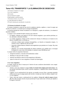 Tema 4 EL TRANSPORTE Y LA ELIMINACIÓN DE DESECHOS
