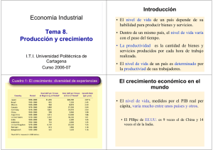 Economía Industrial Tema 8. Producción y crecimiento