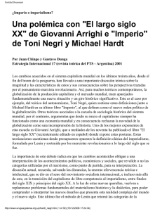 "El largo siglo XX" de Giovanni Arrighi e "Imperio"