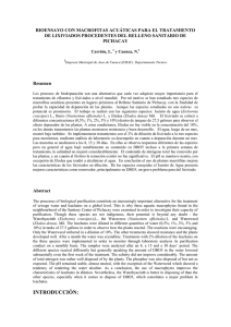 bioensayo con macroófitas acuáticas para el tratamiento de