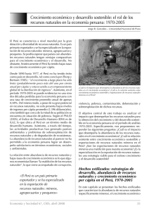 Crecimiento económico y desarrollo sostenible: el rol de los