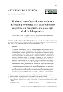 Síndrome hemofagocítico secundario a infección por tuberculosis