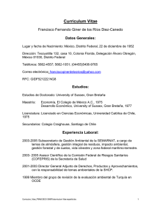 Curriculum Vitae - Instituto Nacional de Ecolog&iacute;a