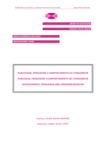 Publicidad, persuasión y comportamiento del consumidor