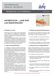 Resistenzen gegen Antibiotika - Übersetzung Spanisch